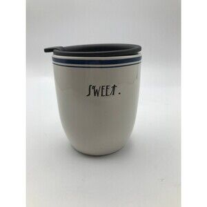 Rae Dunn "Sweet" Tea/Coffee Mug/Tumbler w/ navy top - NEW